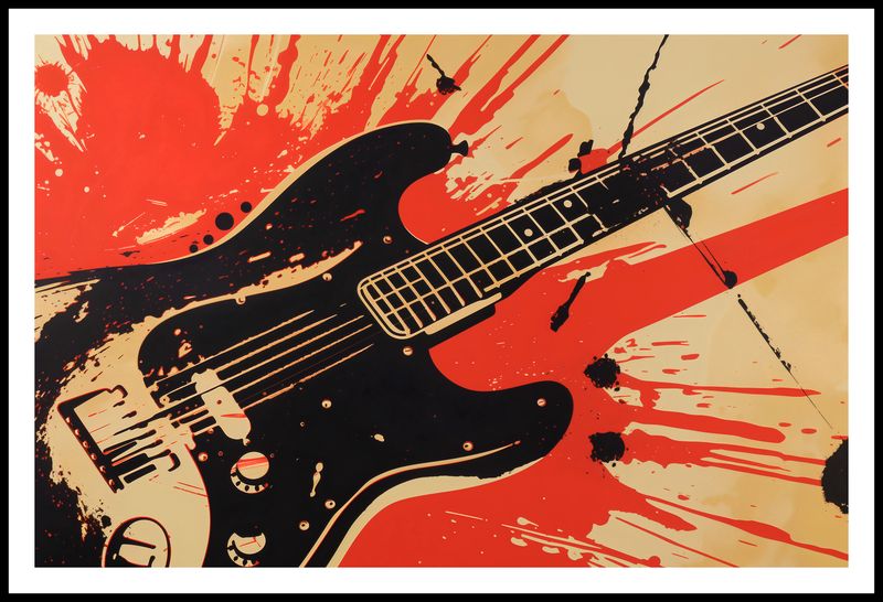 Plakat 91,5x60cm Gitara Elektryczna zdjęcie 3