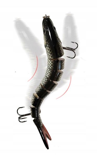 Wobler SZCZUPAK SANDACZ Łamany F144 ZŁOTO-SREBRNY zdjęcie 5