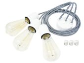 LAMPA WISZĄCA PAJĄK 3 BIAŁY / ZEBRA 2   PP LUB INNY KOLOR I ROZMIAR