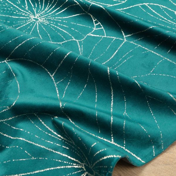 Bieżnik dekoracyjny/ szarfa BLINK-18 35x180 c.turkusowy w lilie wodne zdjęcie 6