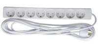 MicroConnect 8-way Danish Power Strip 5m