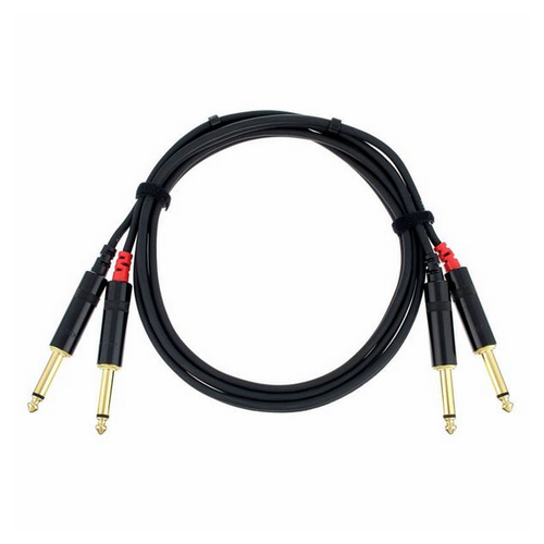 Kabel przewód audio sygnałowy Jack 6,3 mm 1,5 m pozłacany Cordial CFU PP na Arena.pl