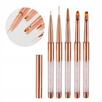 Zestaw Pędzelków 5szt. do Zdobień Żelu Akrylu