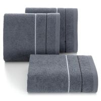 Ręcznik frotte z bordiurą SUZI 50X90 popielaty