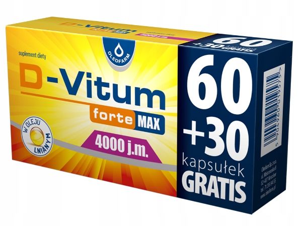 D-VITRUM FORTE MAX 4000j.m. 90 kaps zdjęcie 1
