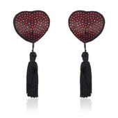 bielizna-heart shine nipples tassels (rosso)