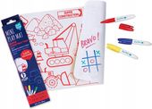 Silikonowa Zmywalna Mata Do Kolorowania Super Konstruktor + 4 Flamastry