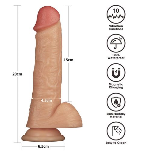 8'' Vibrating Power Basics Cock na Arena.pl
