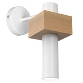 Kinkiet okrągły WEST MLP5499 Milagro tuba skandynawska biała drewno