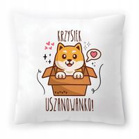 Poduszka Dla Krzyśka Na Urodziny Ze Zdjęciem Na Prezent Biała 40X40 Cm