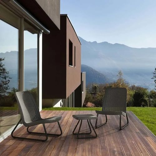 Zestaw Mebli Keter dla 2 osób RIO PATIO SET FOTELE I STOLIK ANTRACYT na Arena.pl