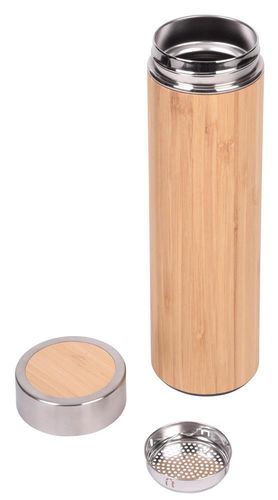 Termos BAMBOO GO, brązowy, srebrny na Arena.pl