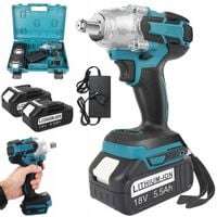 KLUCZ UDAROWY AKUMULATOROWY DO MAKITA ZESTAW 650Nm 5500mAh + 18V 2x BATERIA