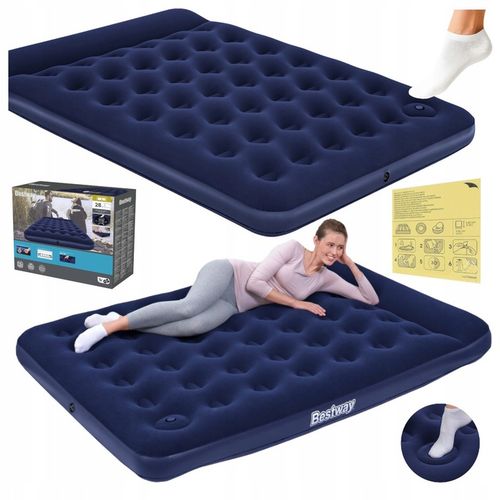 MATERAC DMUCHANY DWUOSOBOWY BESTWAY z pompką ŁÓŻKO TURYSTYCZNE 203 x 152CM na Arena.pl