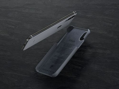 Materiałowe etui do iPhone Xs / X (Mid Grey) na Arena.pl