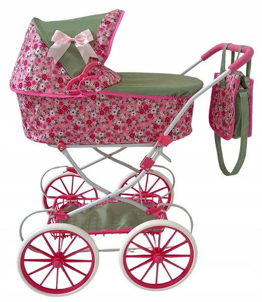 WÓZEK DLA LALEK RETRO GŁĘBOKI + TORBA zdjęcie 6