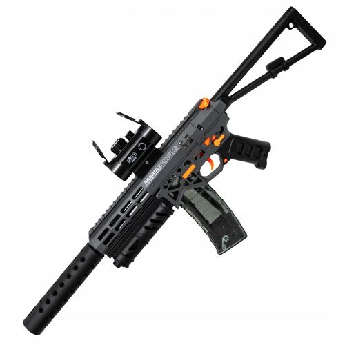 KARABIN PISTOLET AUTOMATYCZNY NA KULKI ŻELOWE DUŻY ZESTAW 70 CM + OKULARY na Arena.pl