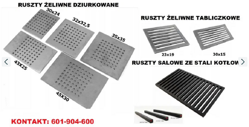 Ruszt żeliwny dziurkowany  do kominka - pieca 35x35 zdjęcie 8