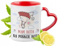 Kot Kotki Kubek Czerwony Z Uszkiem W Kształcie Serca Na Prezent