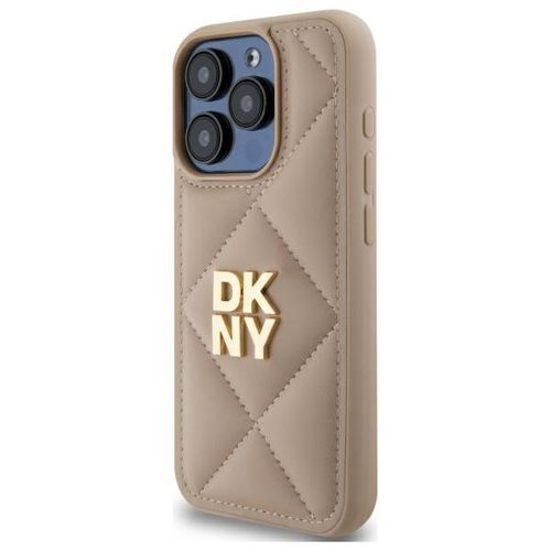 dkny dkhcp15lpqdsle iphone 15 pro 6.1   beżowy/beige quilted stack logo na Arena.pl