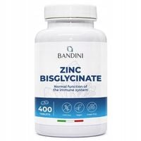 Bandini Bisglicynian Cynku 400 Tabletek | Wysoka Dawka Cynku, Bez GMO,