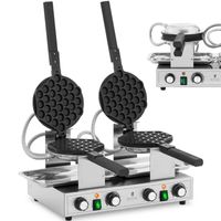gofrownica bąbelkowa podwójna do gofrów bubble waffle teflon 2 x 1400 w