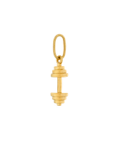 Fit Kolekcja - Pozłacana Zawieszka sztangielka DUMBBELL 007