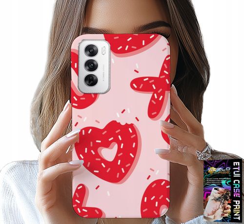ETUI DO OPPO RENO12 5G - KOBIECE, MODNE WZORY XOXO SERCE + FOLIA na Arena.pl