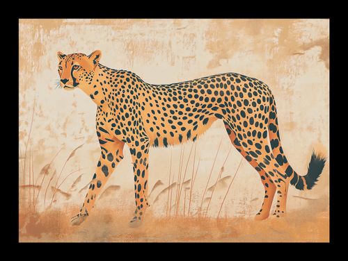 Plakat 18x13cm Gepard w Ruchu na Arena.pl