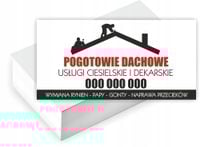 Wizytówki firmowe PROJEKT GRATIS 100 sztuk USŁUGI CIESIELSKIE DEKARSKIE