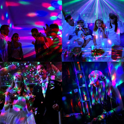 PROJEKTOR LED KULA DYSKOTEKOWA RGB REFLEKTOR DISCO na Arena.pl