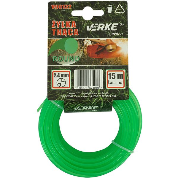 ŻYŁKA TNĄCA DO KOS I PODKASZAREK 2,4 MM 15 MB VERKE V90132 OKRĄGŁA zdjęcie 2