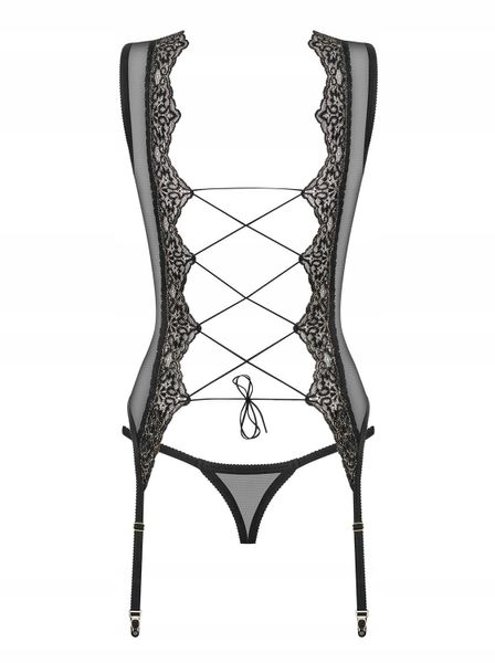 Prześwitujący gorset i stringi Meshlove. zdjęcie 4