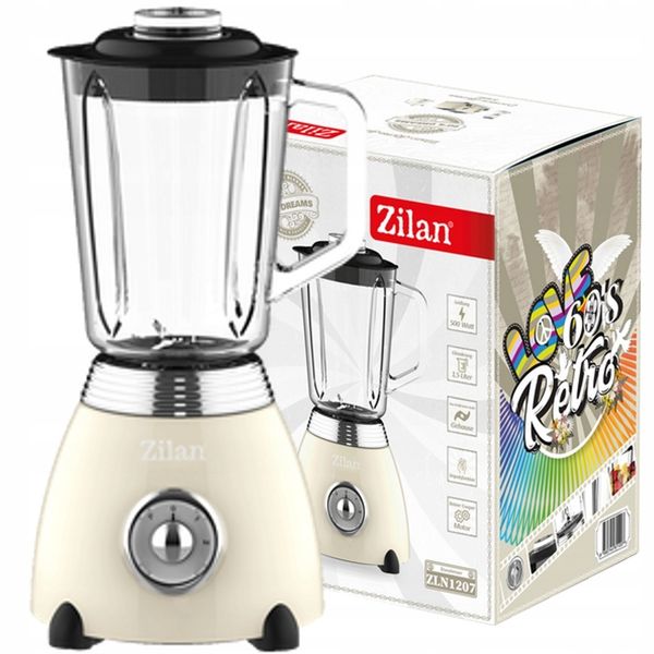 BLENDER KIELICHOWY BEŻOWY 2 BIEGI PULSE RETRO 500W zdjęcie 1