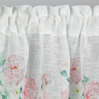 FIRANA ZAZDROSTKA W KWIATY NA TAŚMIE 150X30 RÓŻOWA