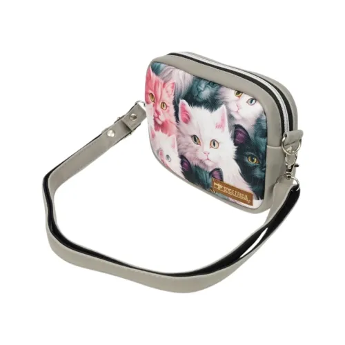 Mini torebka box prostokątny z ekoskóry z motywem kotów na Arena.pl