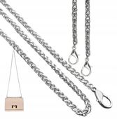 Srebrny Pasek Do Torby Torebki Łańcuch Długi Metal