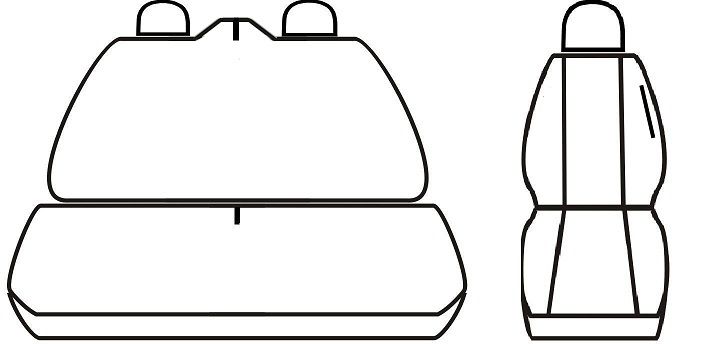 Pokrowce 3 osoby do Ford Transit 2006-2013 zdjęcie 3