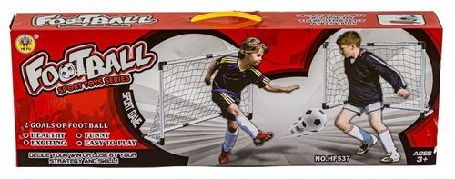 Zestaw 2 BRAMKI Do Gry W Piłkę Nożną Z Siatką Do Złożenia Pompka Igła na Arena.pl