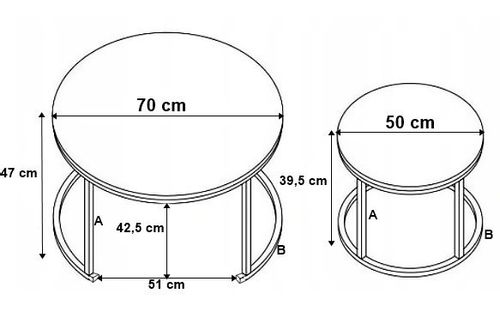 Zestaw dwóch stolików loft Galen na Arena.pl