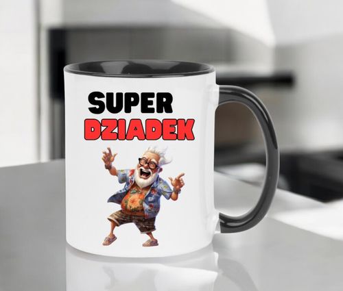 KUBEK Z NADRUKIEM ŚMIESZNY PREZENT DZIEŃ DZIADKA URODZINY IMIENINY DZIADEK na Arena.pl