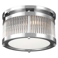 LAMPA sufitowa FE-PAULSON-F-S Elstead FEISS plafon OPRAWA metalowa okrągła IP44 polerowany chrom przezroczysta