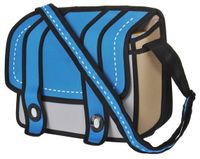 Rysowana Torba 3D jak z Kreskówki - Niebieska