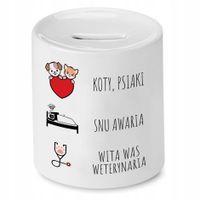 Skarbonka Dla Weterynarza Wita Was Weterynaria Z Nadrukiem Ze Zdjęciem