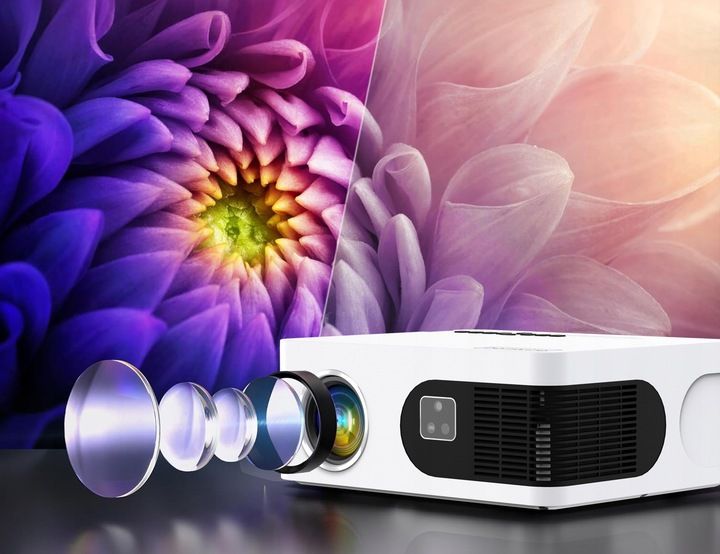 Projektor mini Rzutnik LED WiFi Android TV FULL HD 4K Autofocus do zdjęcie 16