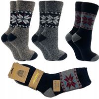 3x skarpety ALPAKA damskie CIEPŁE zimowe GRUBE skarpetki WEŁNIANE 39-41