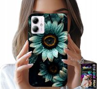 ETUI DO MOTOROLA MOTO G14 - NIEBIESKA GERBERA STOKROTKA KWIAT +FOLIA