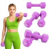 HANTELKI ZESTAW HANTLI NEOPRENOWYCH 2X3KG CIĘŻARKI DO ĆWICZEŃ GYMTEK