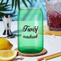 Szklanka 400 ml w kształcie puszki z Twoim nadrukiem zielona