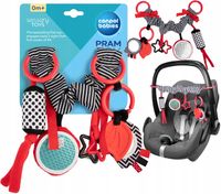 CANPOL ZAWIESZKA ZABAWKA KONTRASTOWA SENSORYCZNA WÓZKA FOTELIKA NOSIDEŁKA